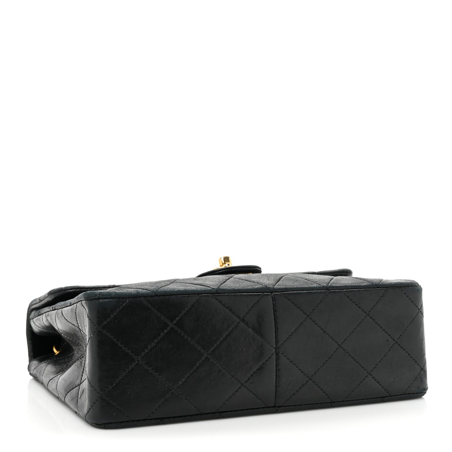 Lambskin Quilted Mini Square Flap Bag Black