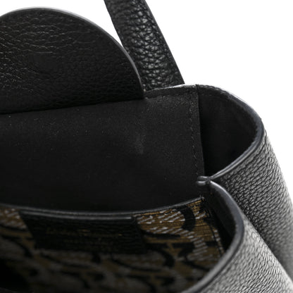 Salvatore Ferragamo Tumbled Calfskin Gancini Mini Bag Black 10 of 14