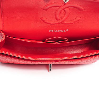 Chanel Lambskin Perforated Medium Double Flap Red 8 of 8