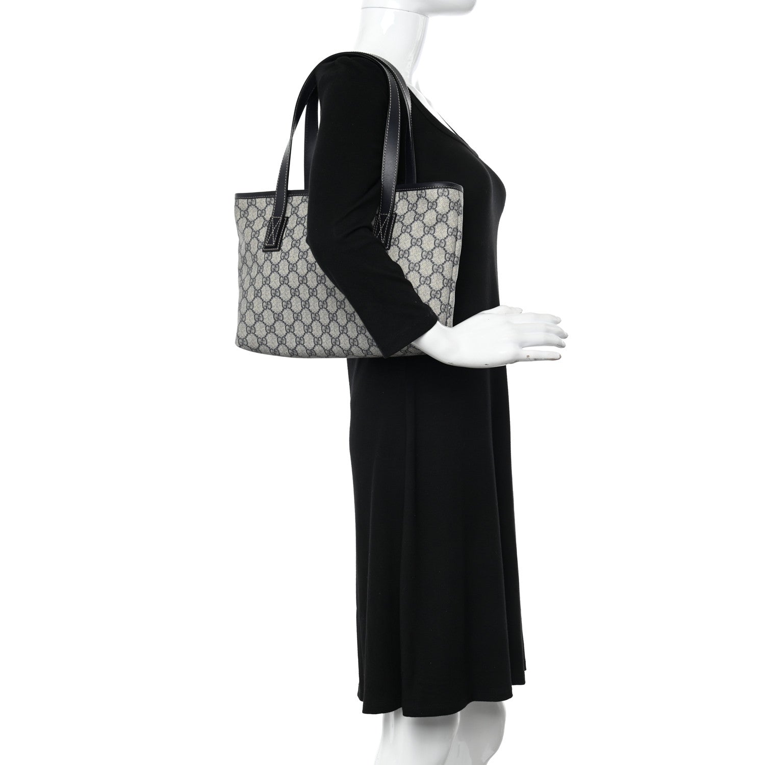 Gucci GG Supreme Monogram Small Joy Tote Navy 2 of 12