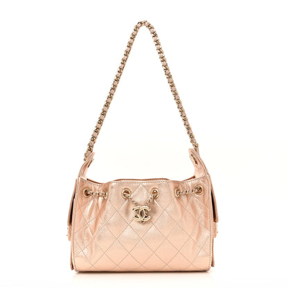 Chanel Metallic Caviar Quilted Mini Chanel 25 Handbag Copper 1 of 11