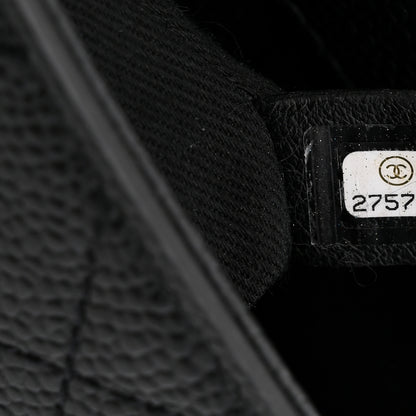 Chanel Caviar Diamond Stitched Small Top Handle Flap Black 7 of 11