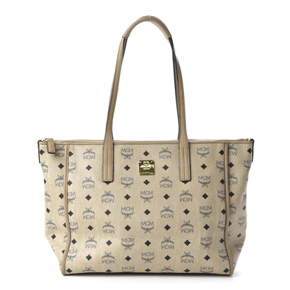 MCM Visetos Shopping Tote Beige 1 of 9