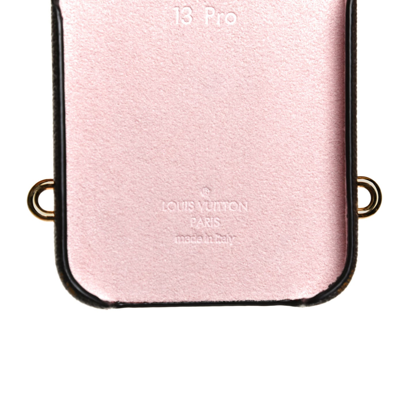 Reverse Monogram Giant iPhone 13 Pro Bumper On Strap Pink