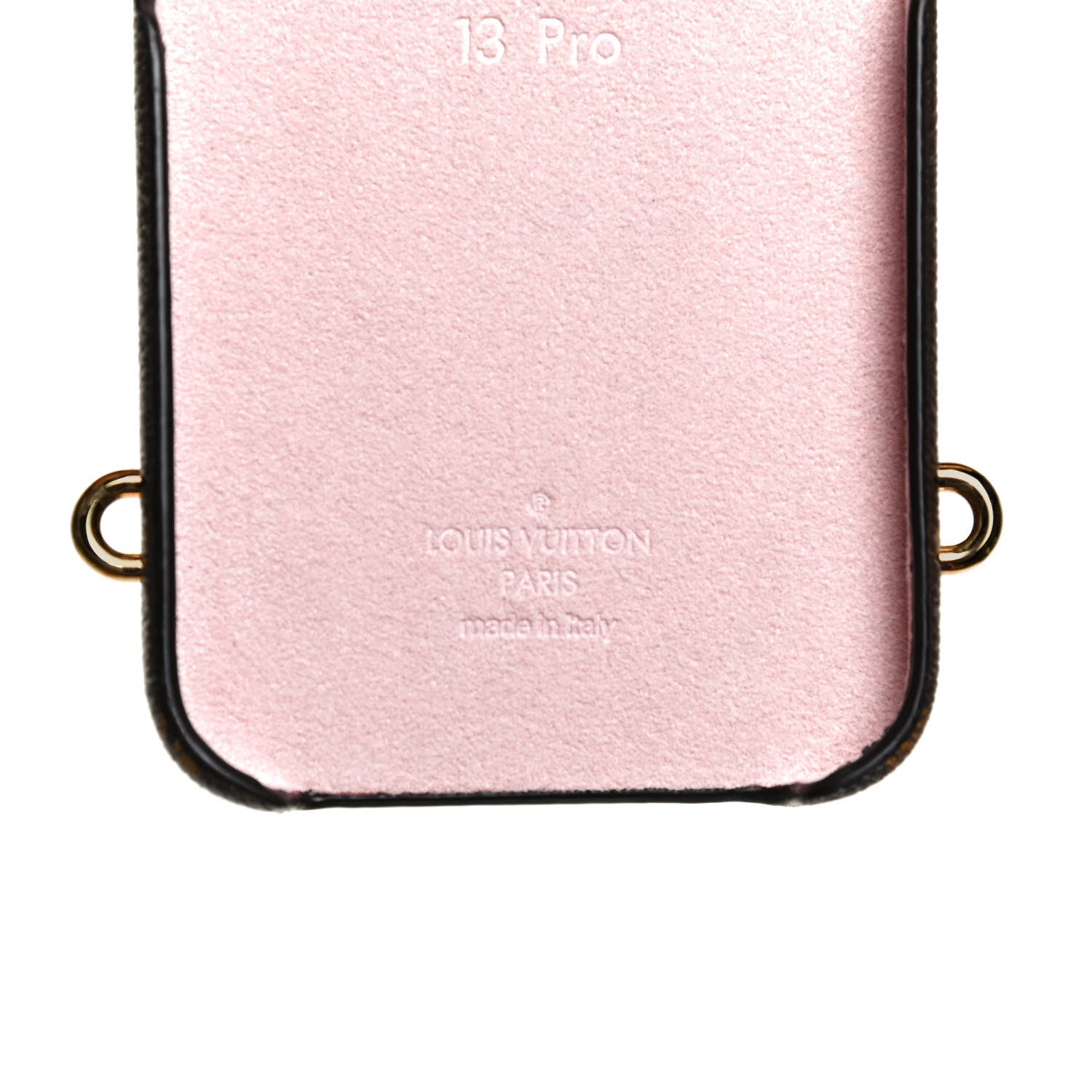 Louis Vuitton Reverse Monogram Giant iPhone 13 Pro Bumper On Strap Pink 4 of 9