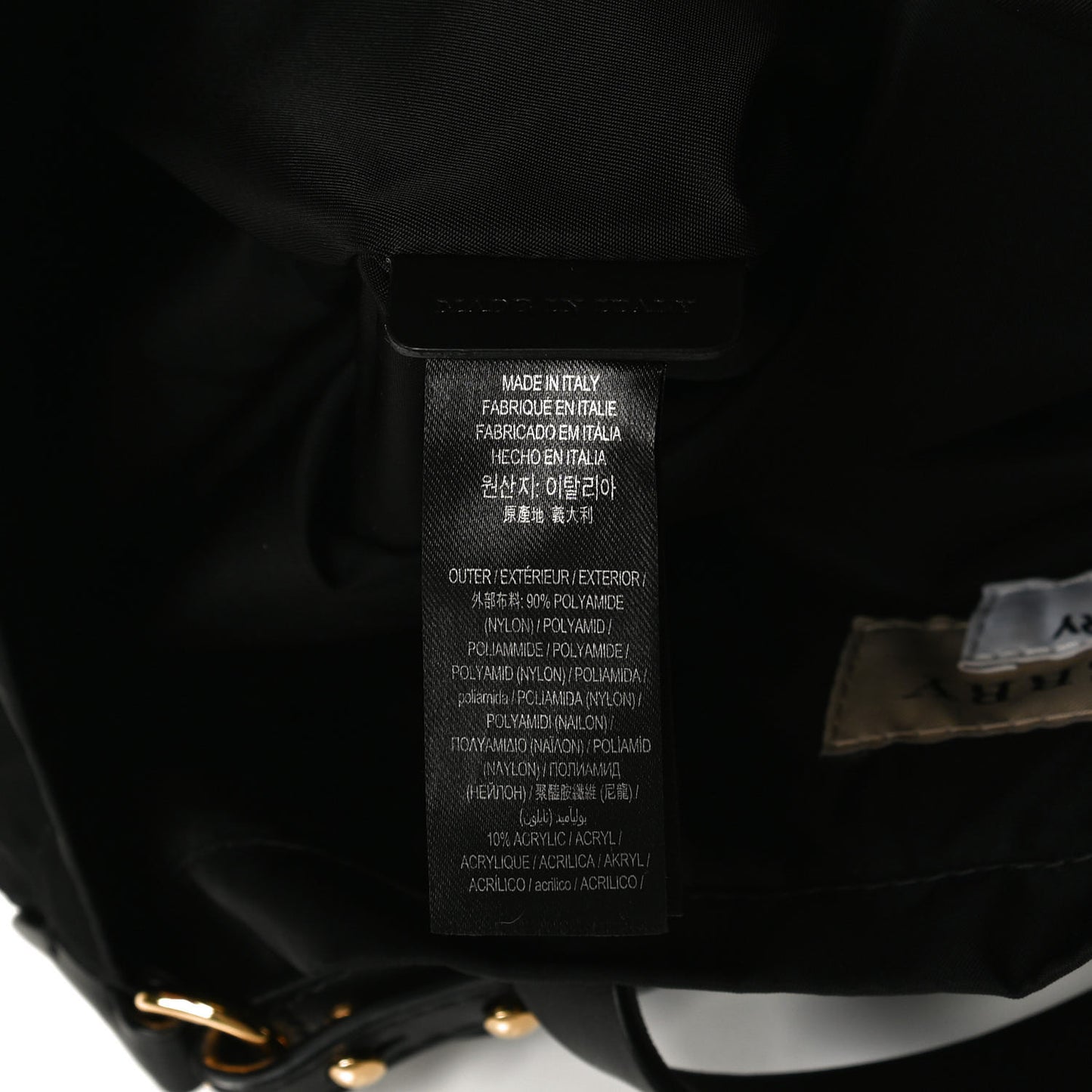 Nylon London England Print Logo Flat Tote Black