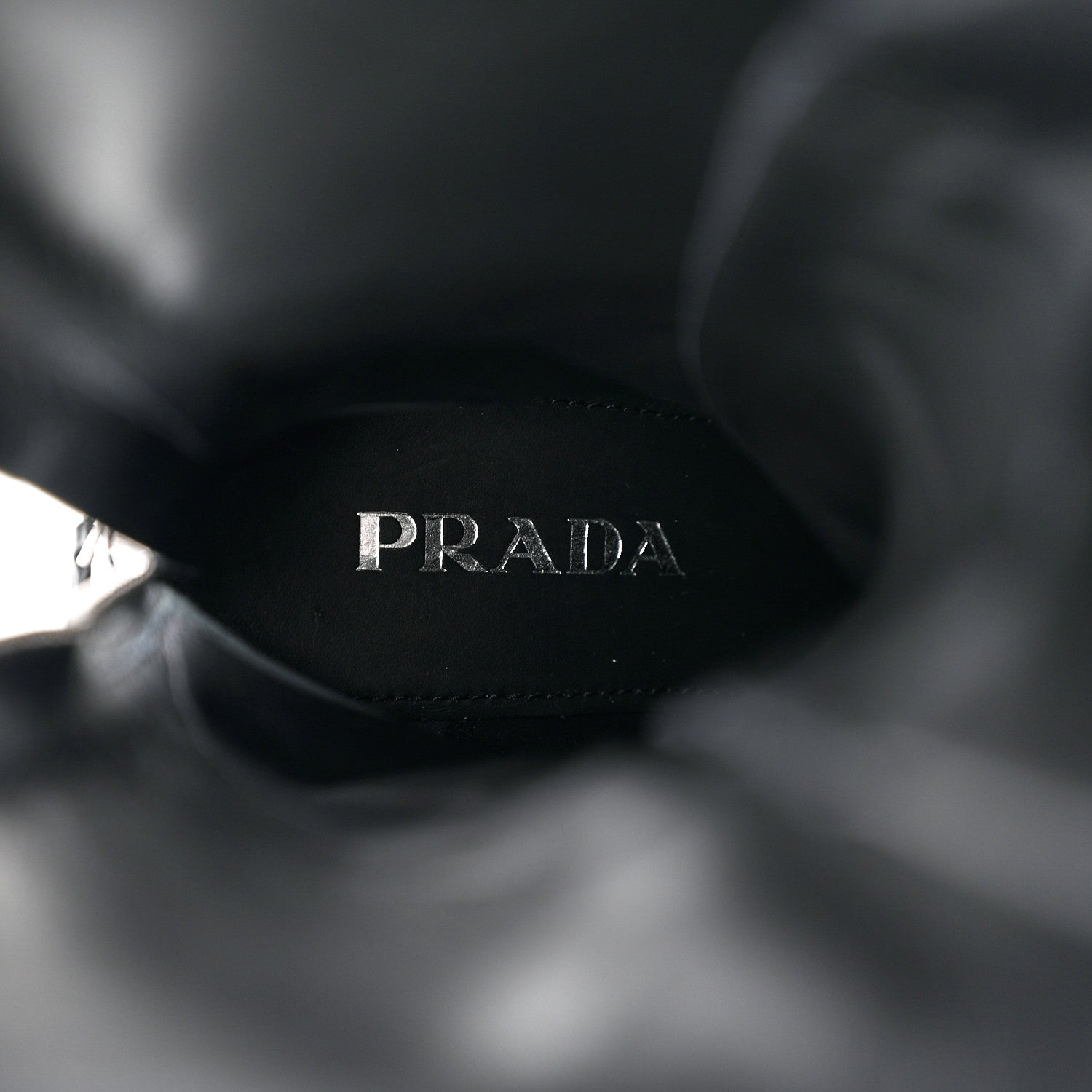 Prada Re-Nylon Spazzolato Metal Triangle Logo Tall 55mm Combat Boots 36.5 Black 6 of 8