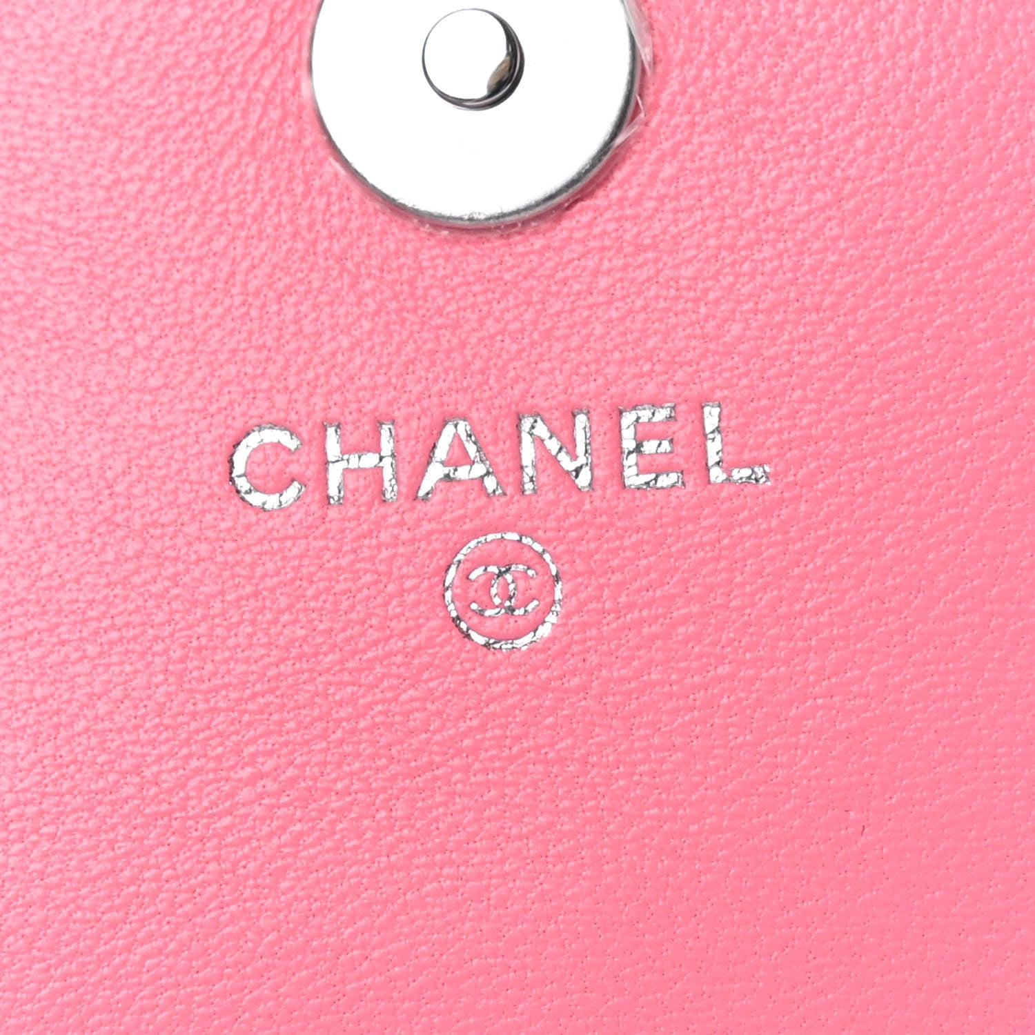 Chanel Shearling Lambskin CC Hook Card Holder Pink 6 of 8