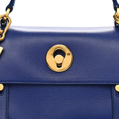 Saint Laurent Calfskin Canvas Small Muse Two Blue 8 of 20