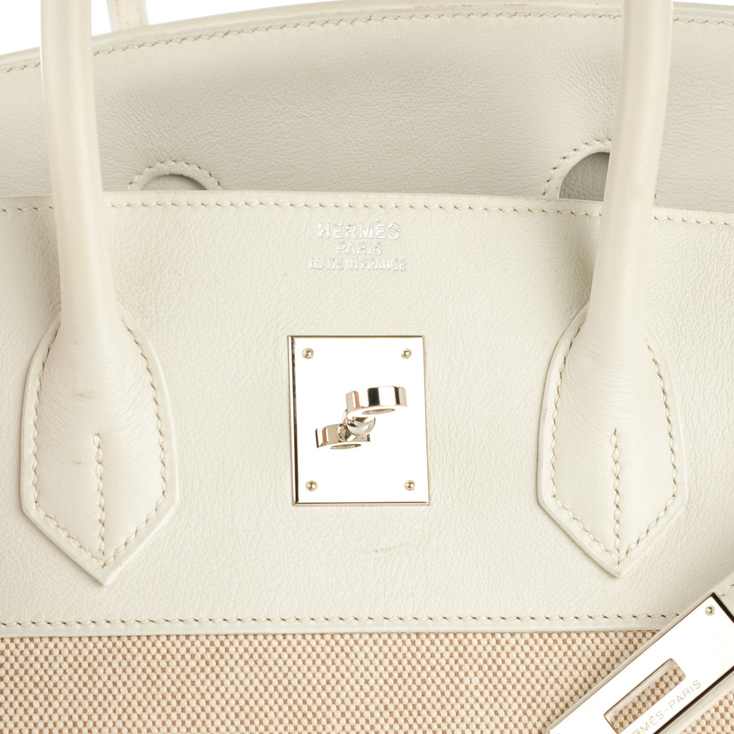 Hermes Toile Swift Birkin 35 White 12 of 17
