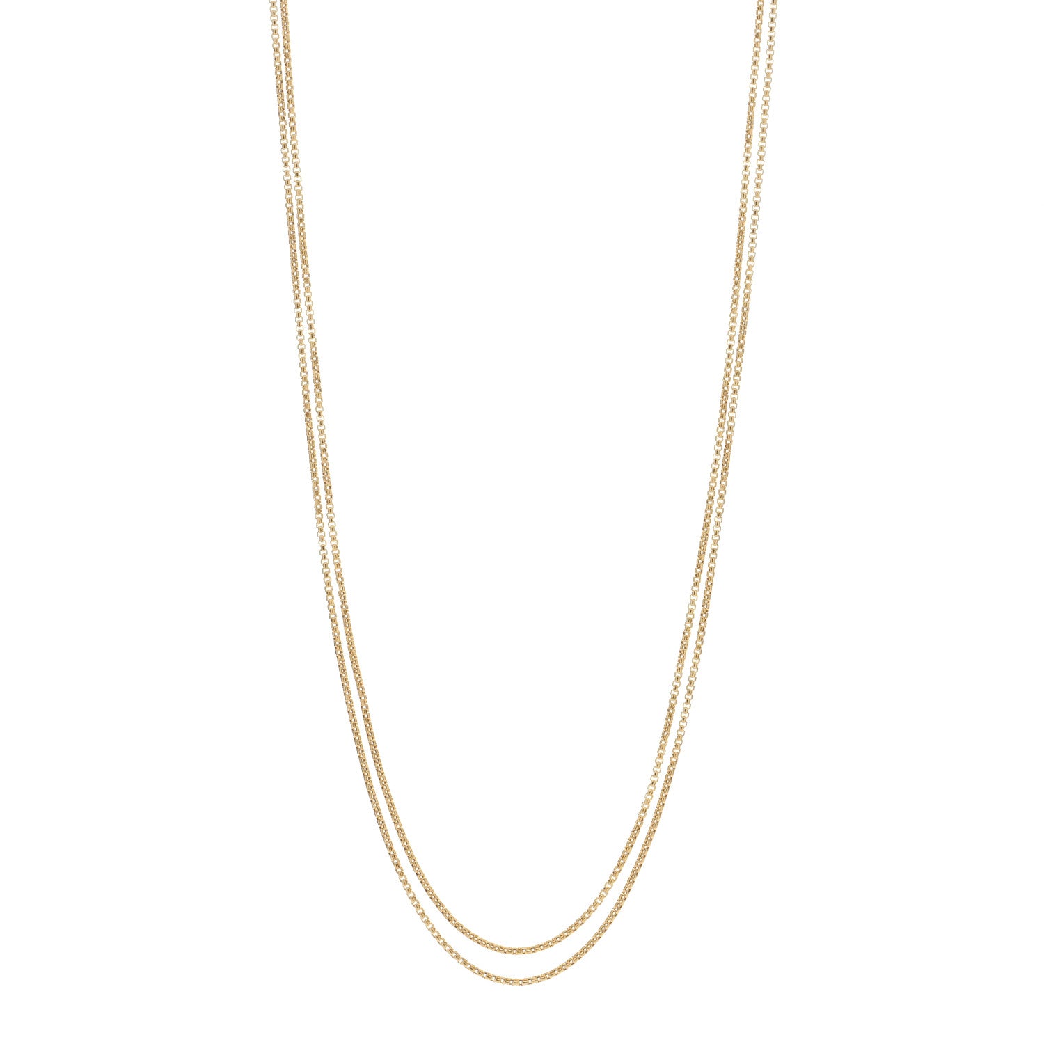 David Yurman 18K Yellow Gold 2.7mm Box Chain Necklace 72" 1 of 3