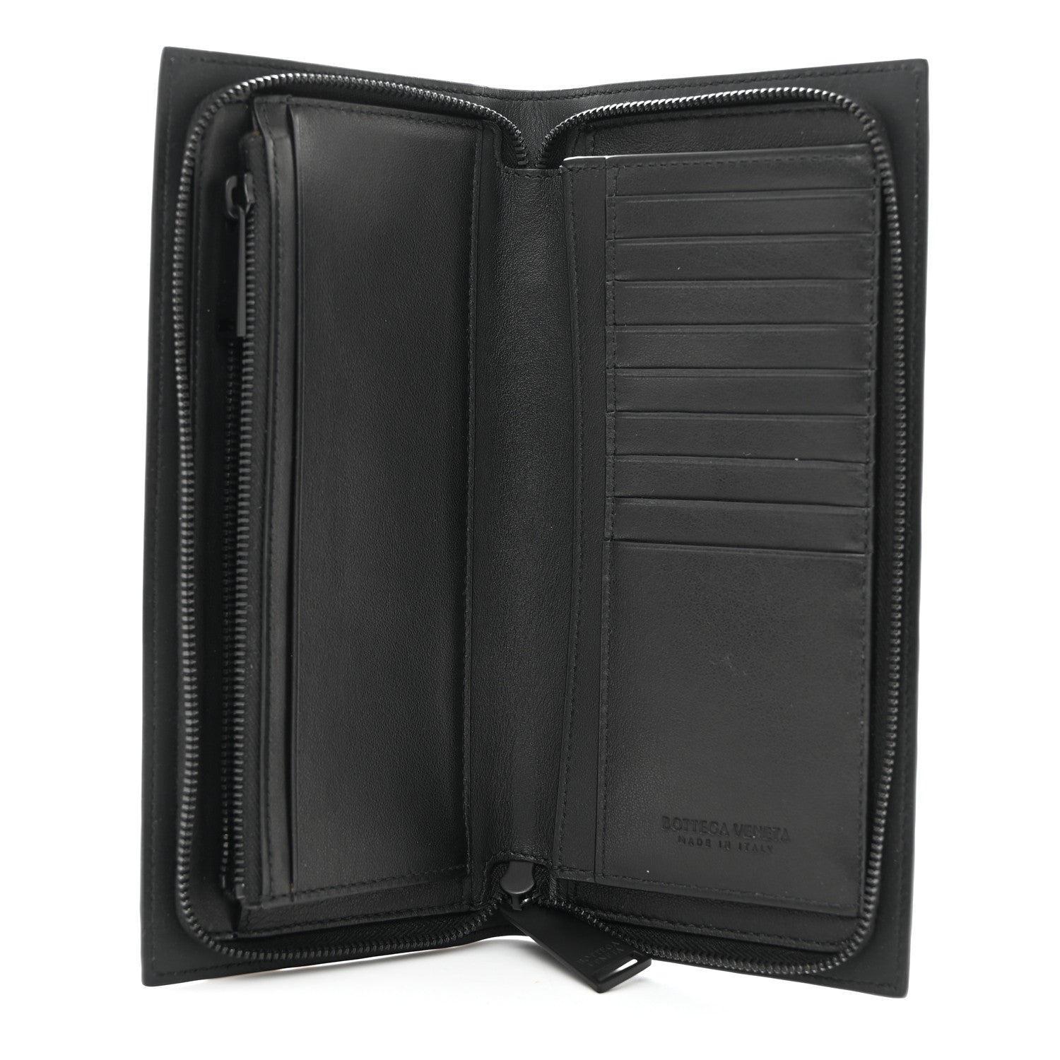 Bottega Veneta Nappa Intrecciato Zip Around Wallet Black 5 of 8