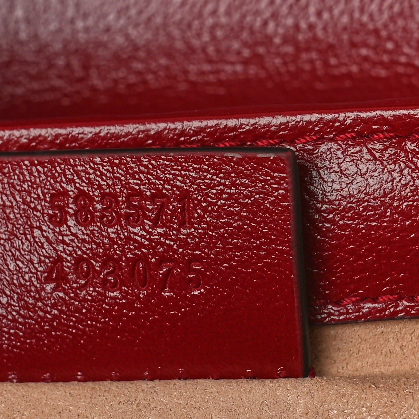 Monogram Glazed Calfskin Matelasse Diagonal Mini GG Marmont Top Handle Shoulder Bag Beige Ebony New Cherry Red