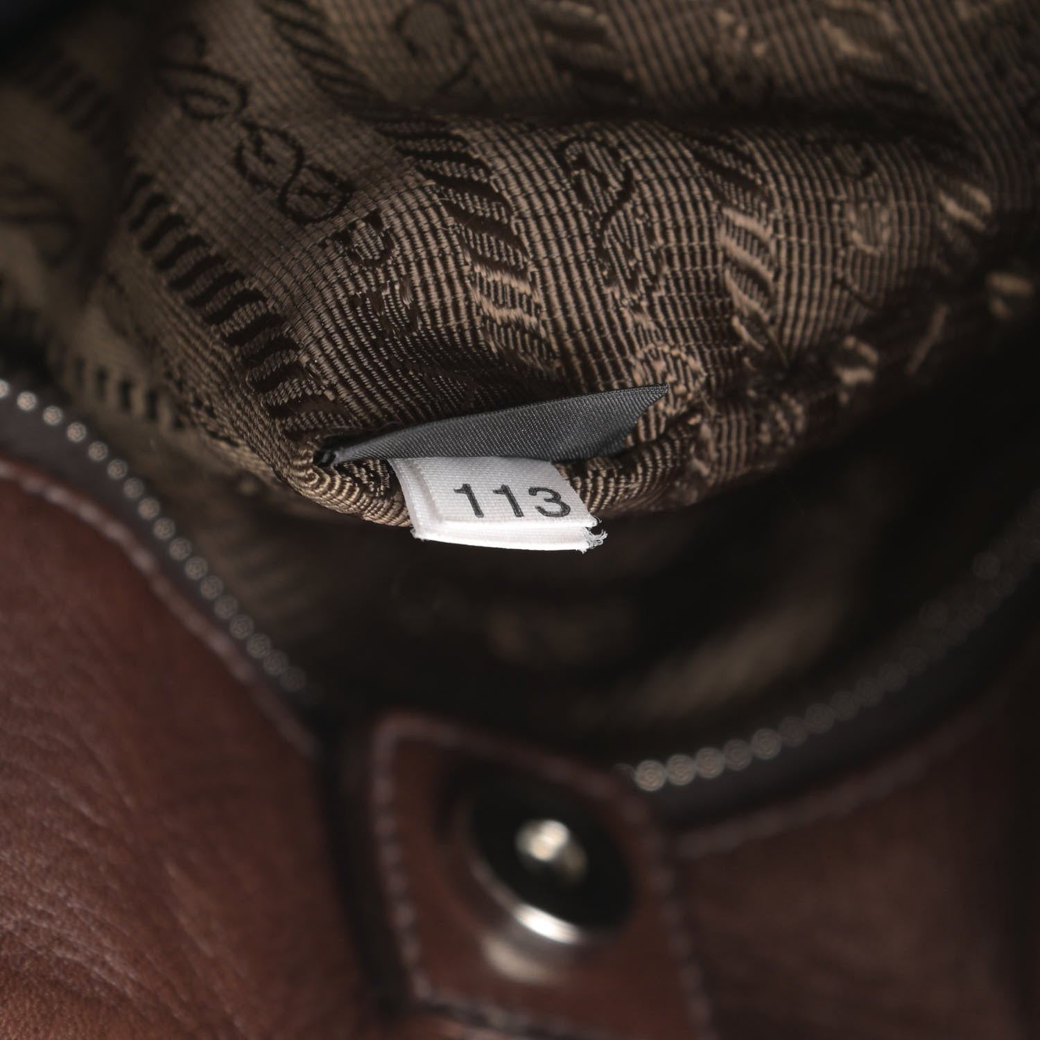 Prada Soft Calf Pleated Two Pocket Hobo Nocciolo 8 of 17