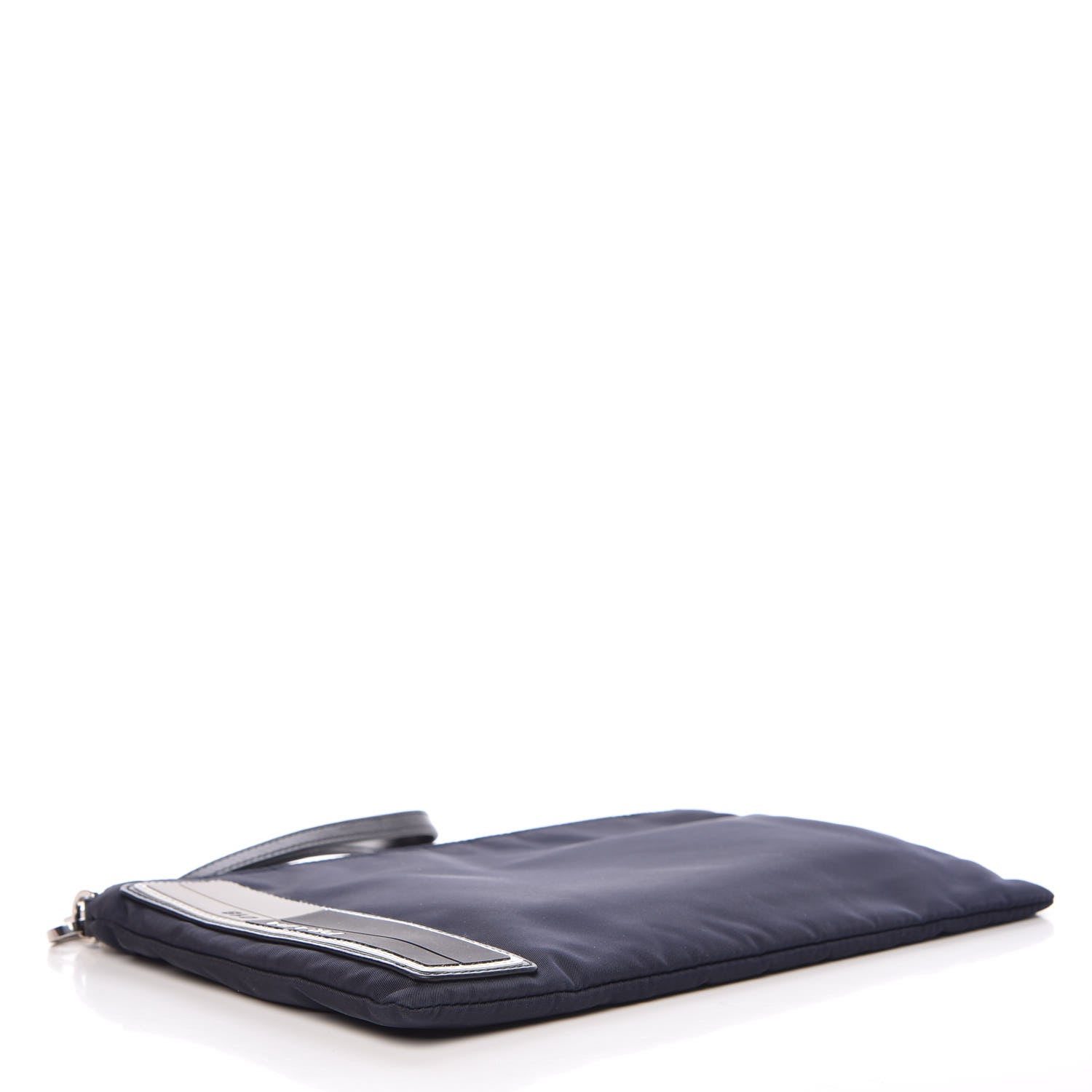 Prada Tessuto Nylon Saffiano Wristlet Blue 4 of 7