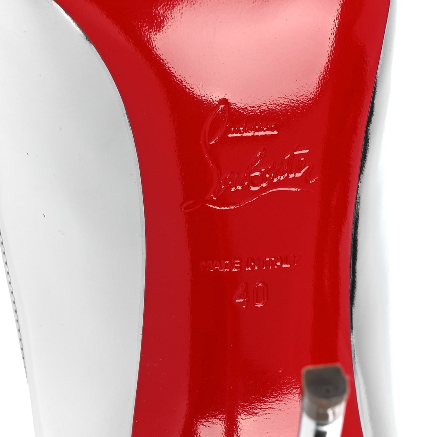 Nappa Patent Studded Predupump 85 Pumps 40 Silver