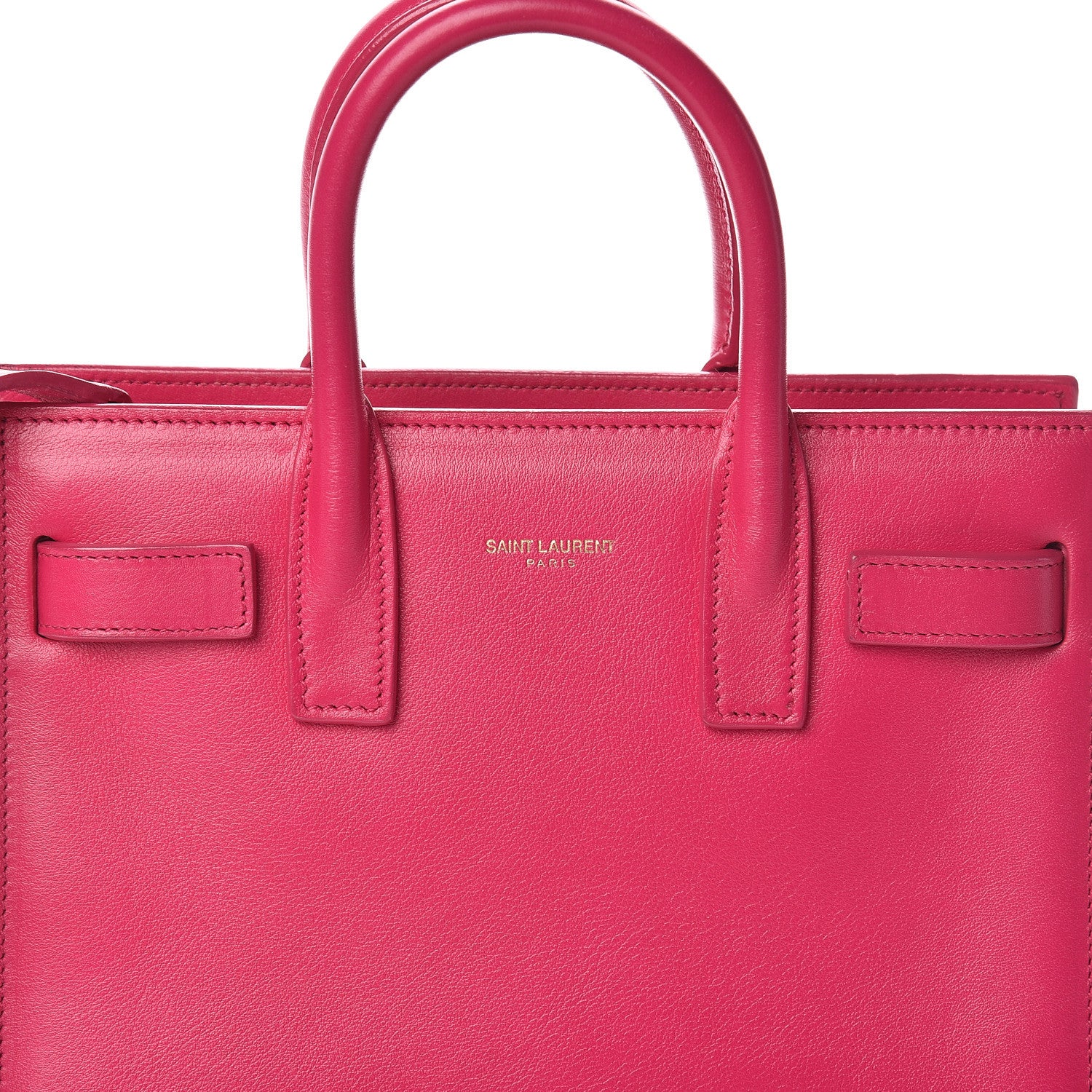 Saint Laurent Calfskin Nano Sac De Jour Bubblegum 9 of 11