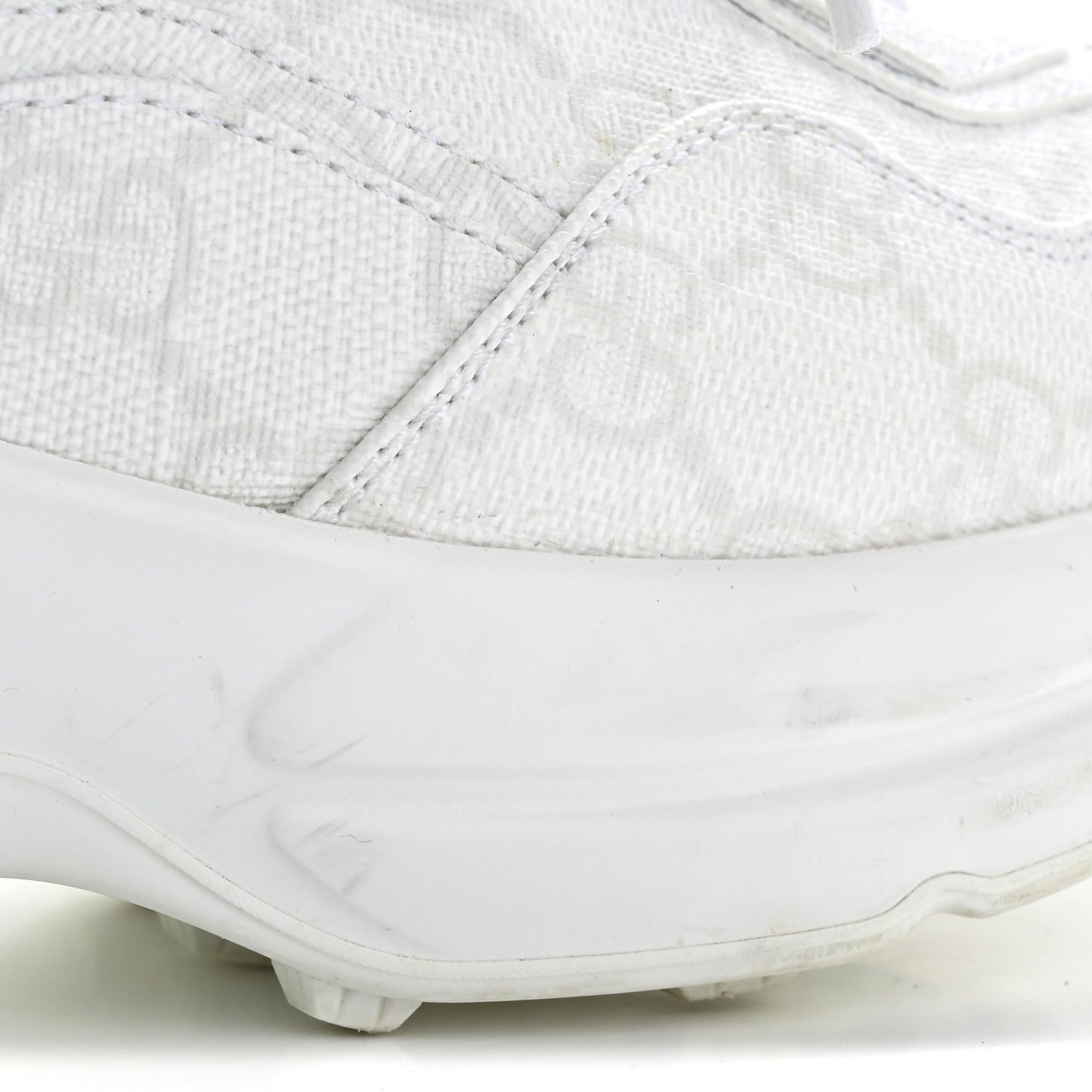 GG Supreme Monogram Womens Rhyton Sneakers 37 White