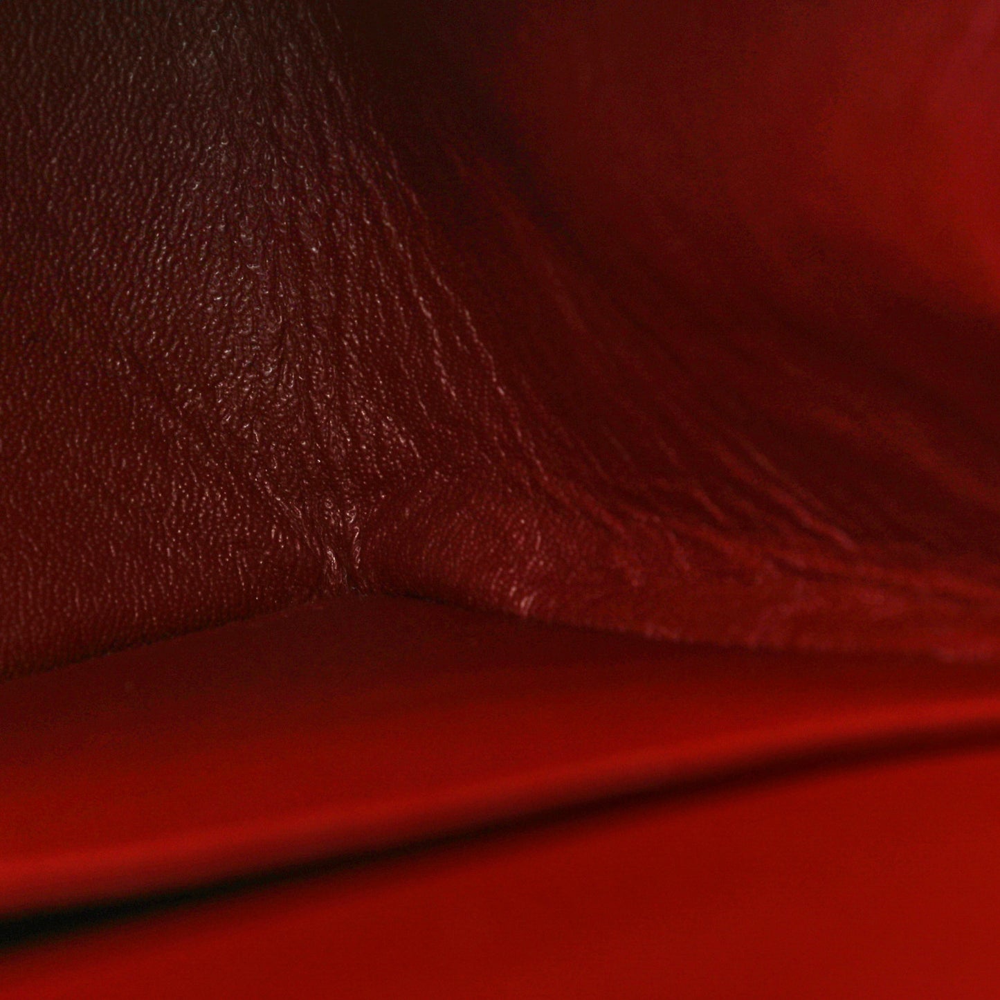Caviar Quilted Maxi Double Flap Dark Red