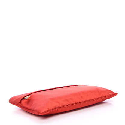 Prada Satin Evening Clutch Fuoco 3 of 13