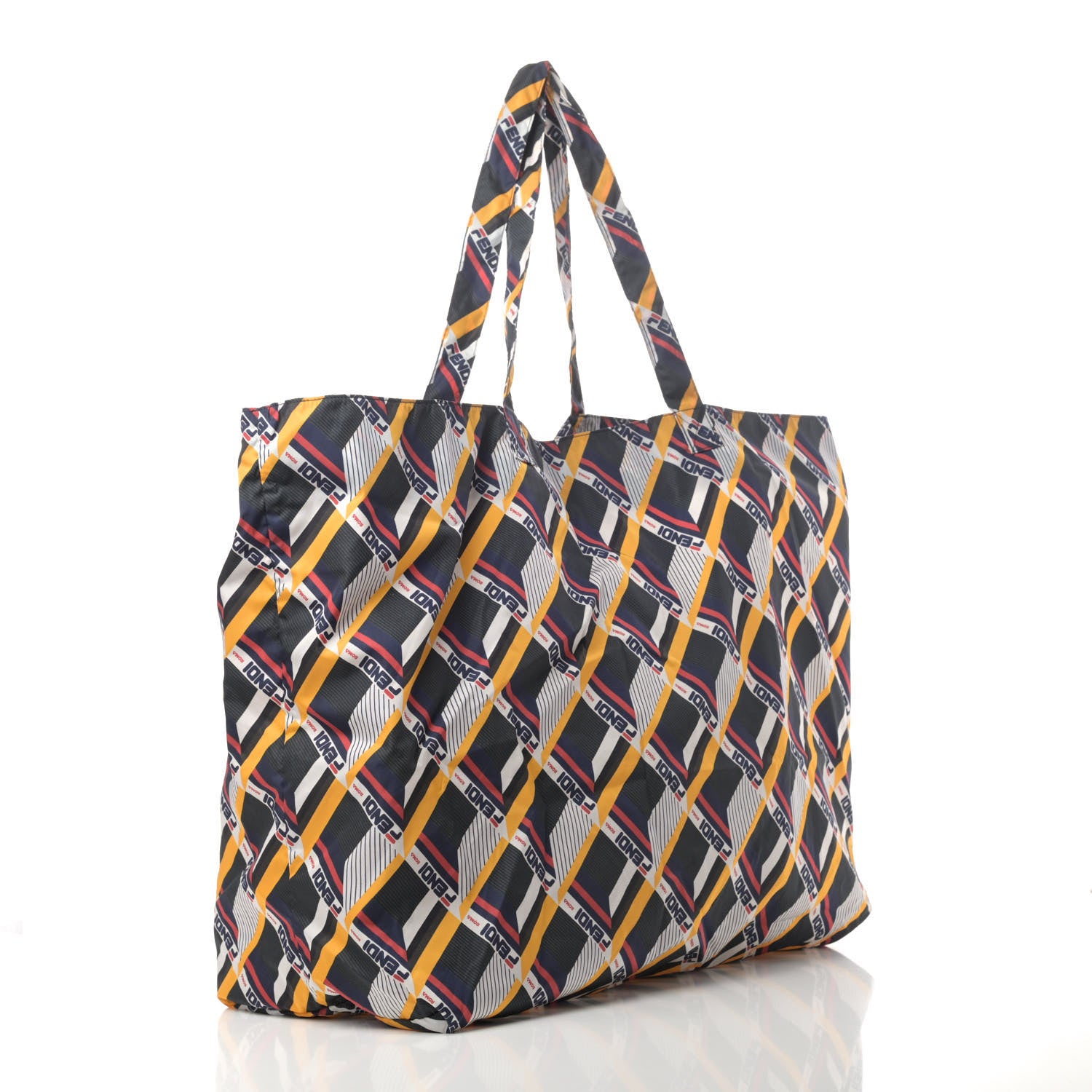 Fendi X FILA Nylon Mania Fold Up Tote Black 2 of 4