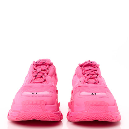 Balenciaga Fabric Mesh Womens Triple S Sneakers 41 Pink 2 of 9