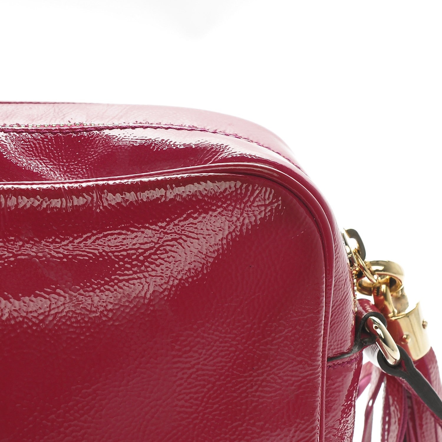 Gucci Soft Patent Small Soho Disco Bag Bright Bougainvillea 7 of 7