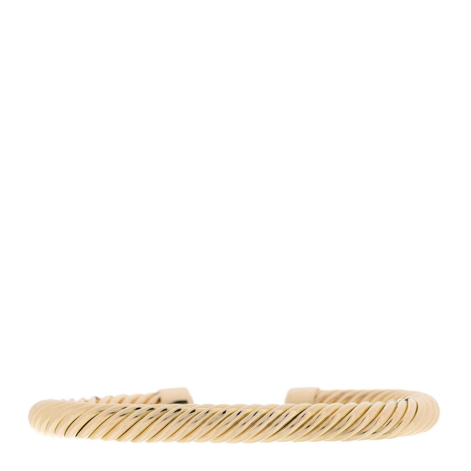 David Yurman 18K Yellow Gold 7mm Modern Cablespira Oval Bracelet 2 of 4