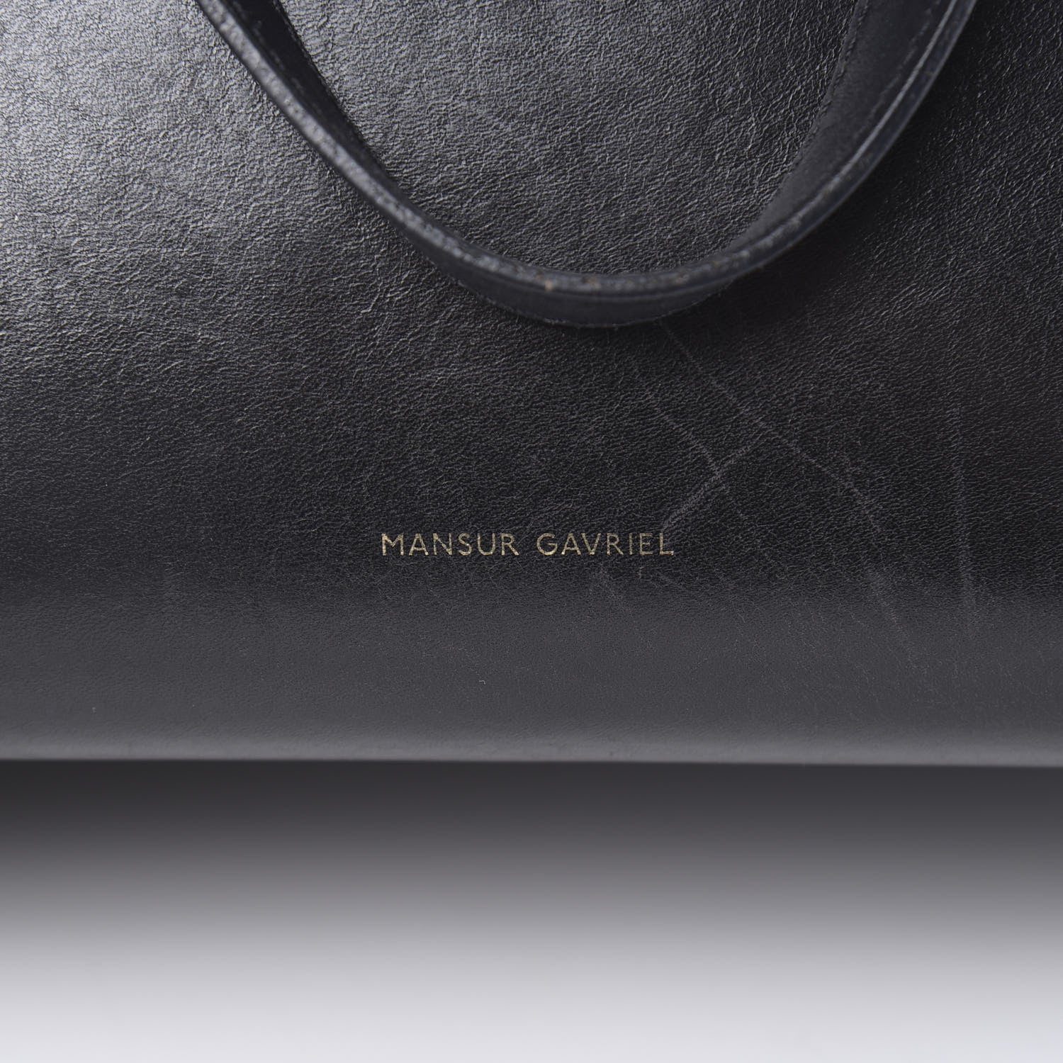 Mansur Gavriel Calfskin Large Shopping Tote Black Royal 7 of 22