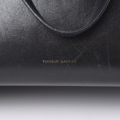 Mansur Gavriel Calfskin Large Shopping Tote Black Royal 7 of 22