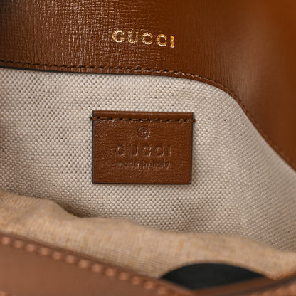 Gucci GG Supreme Monogram Web Mini Horsebit 1955 Shoulder Bag Beige Brown Sugar 6 of 10