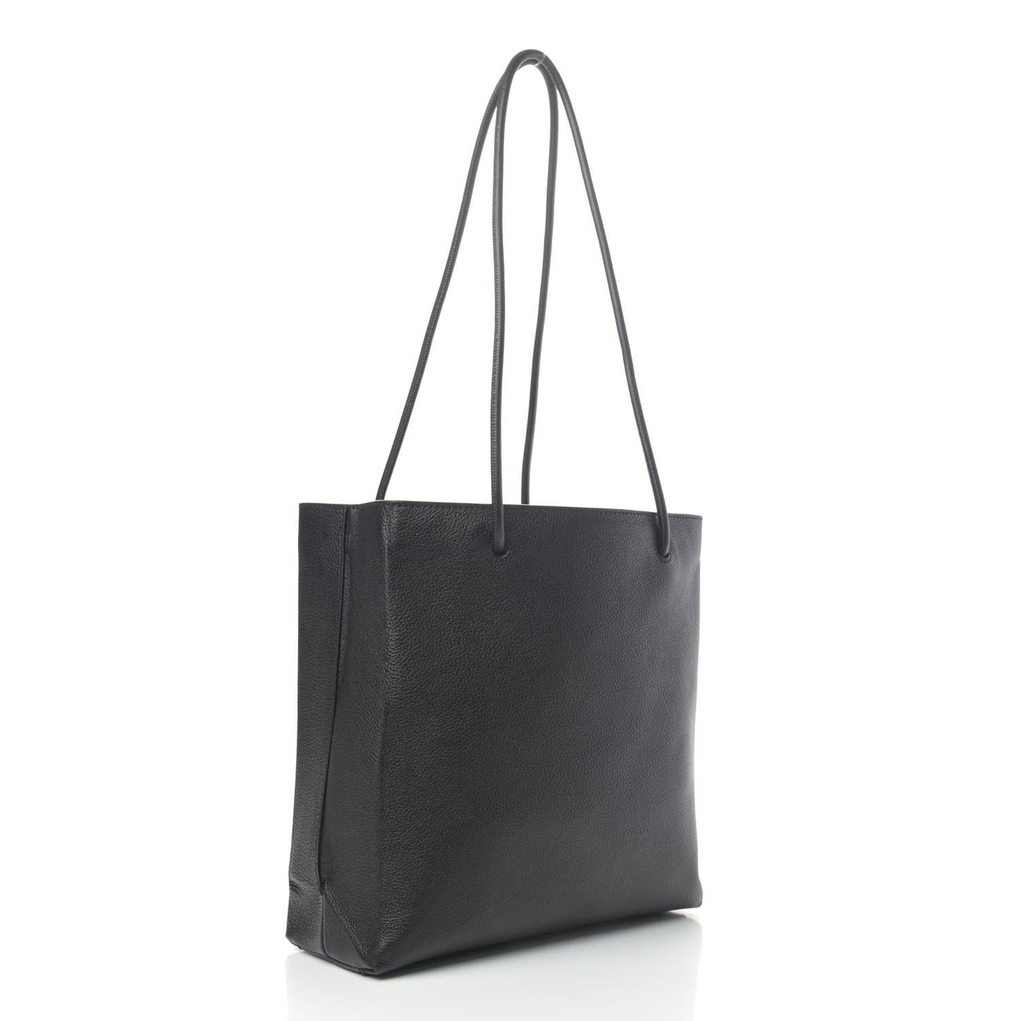 Calfskin Logo Small Shopping Black