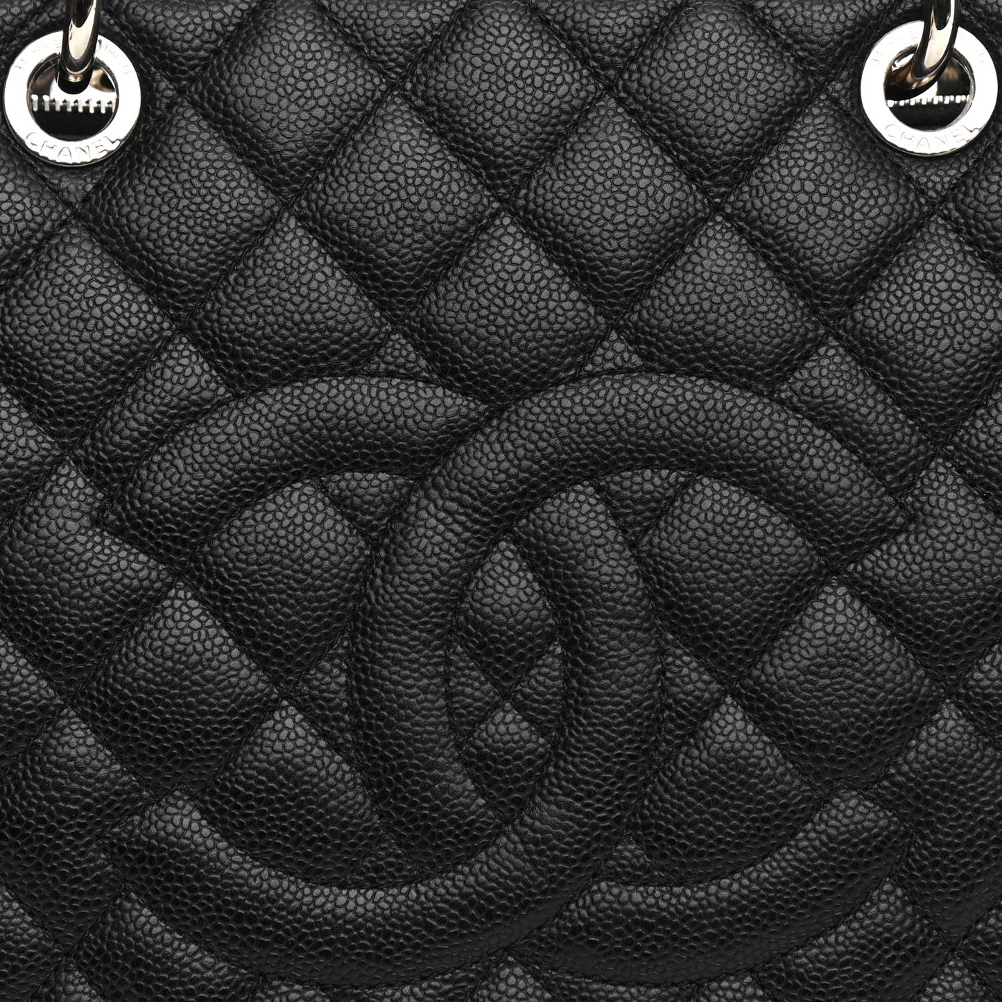 Caviar Quilted Grand Shopping Tote GST Black