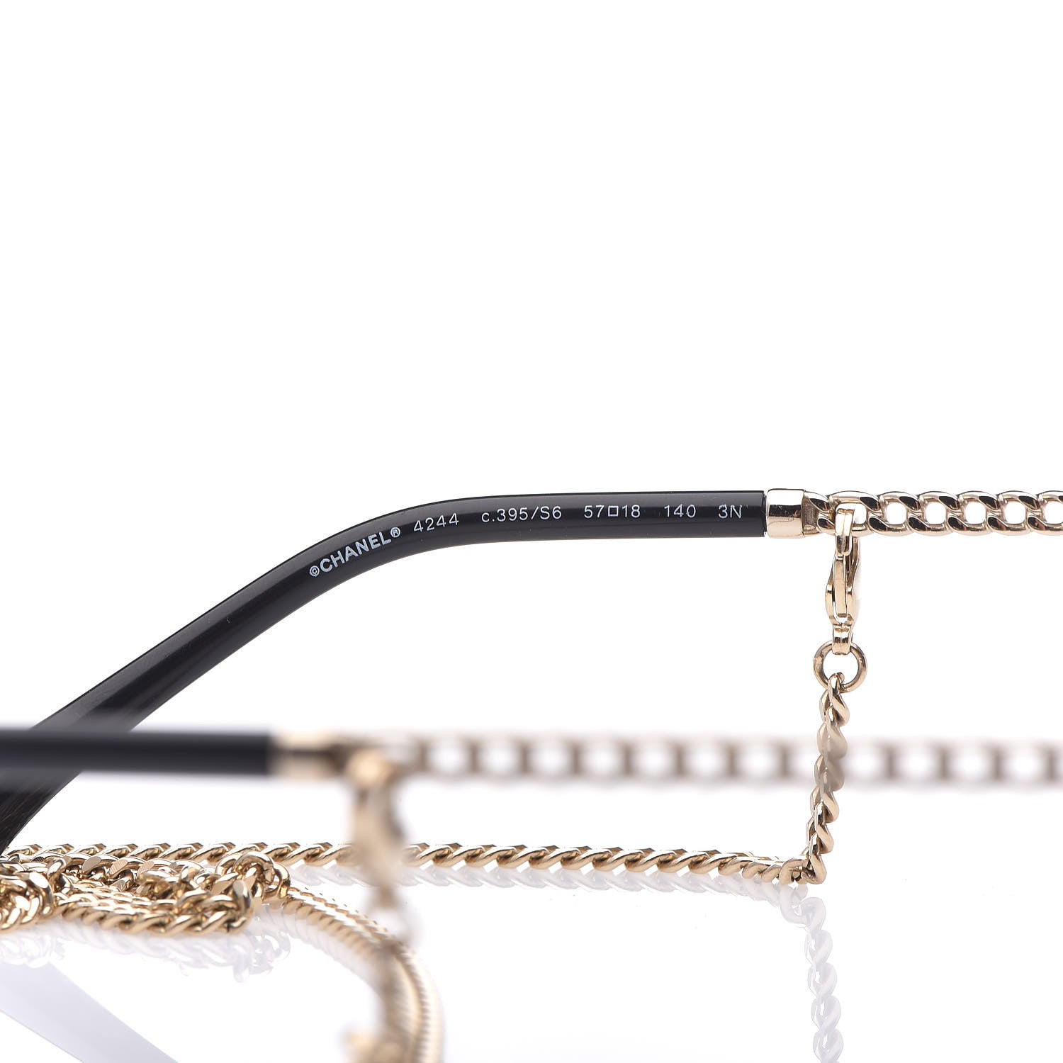 Chanel Chain Square Sunglasses 4244 Black 5 of 10