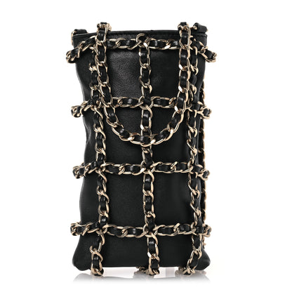 Chanel Lambskin Tech Me Out Clutch With Chain Black 1 of 13