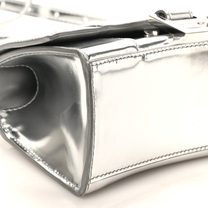 Balenciaga Mirror Calfskin Hourglass Top Handle Bag XS Silver 9 of 10