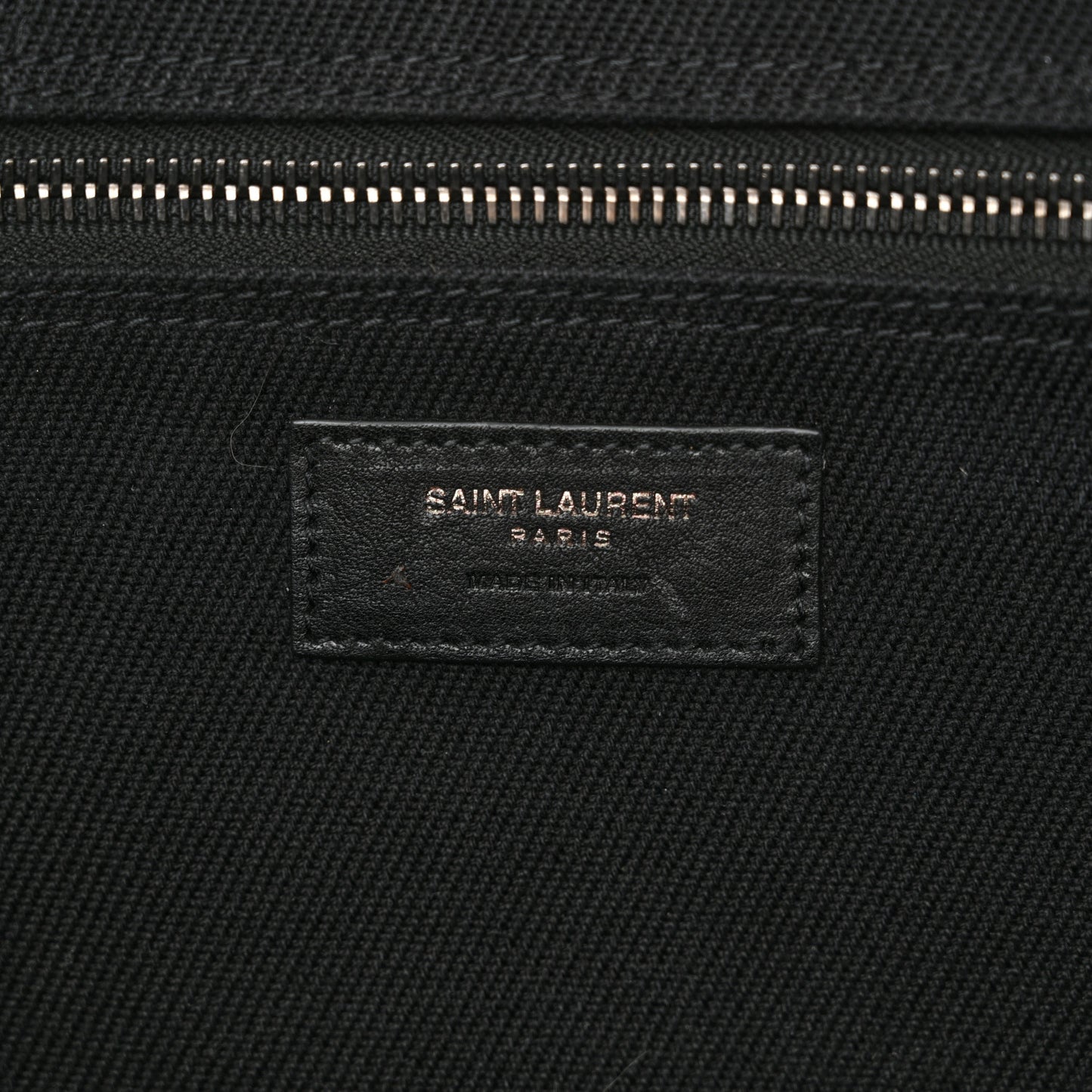 Linen Calfskin Rive Gauche Tote Black