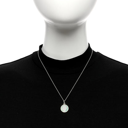 Tiffany Sterling Silver Enamel Boy Pendant Necklace Blue 2 of 5