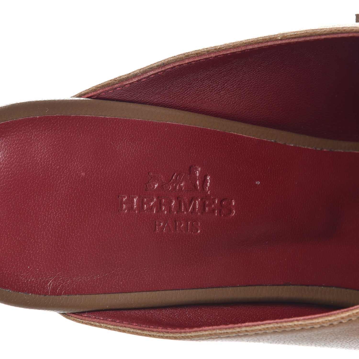 Hermes Goatskin Paradis Mules 38 Taupe 8 of 10