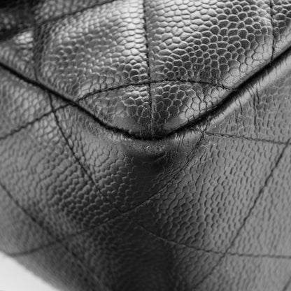Chanel Caviar Quilted Jumbo Single Flap Black 8 of 10