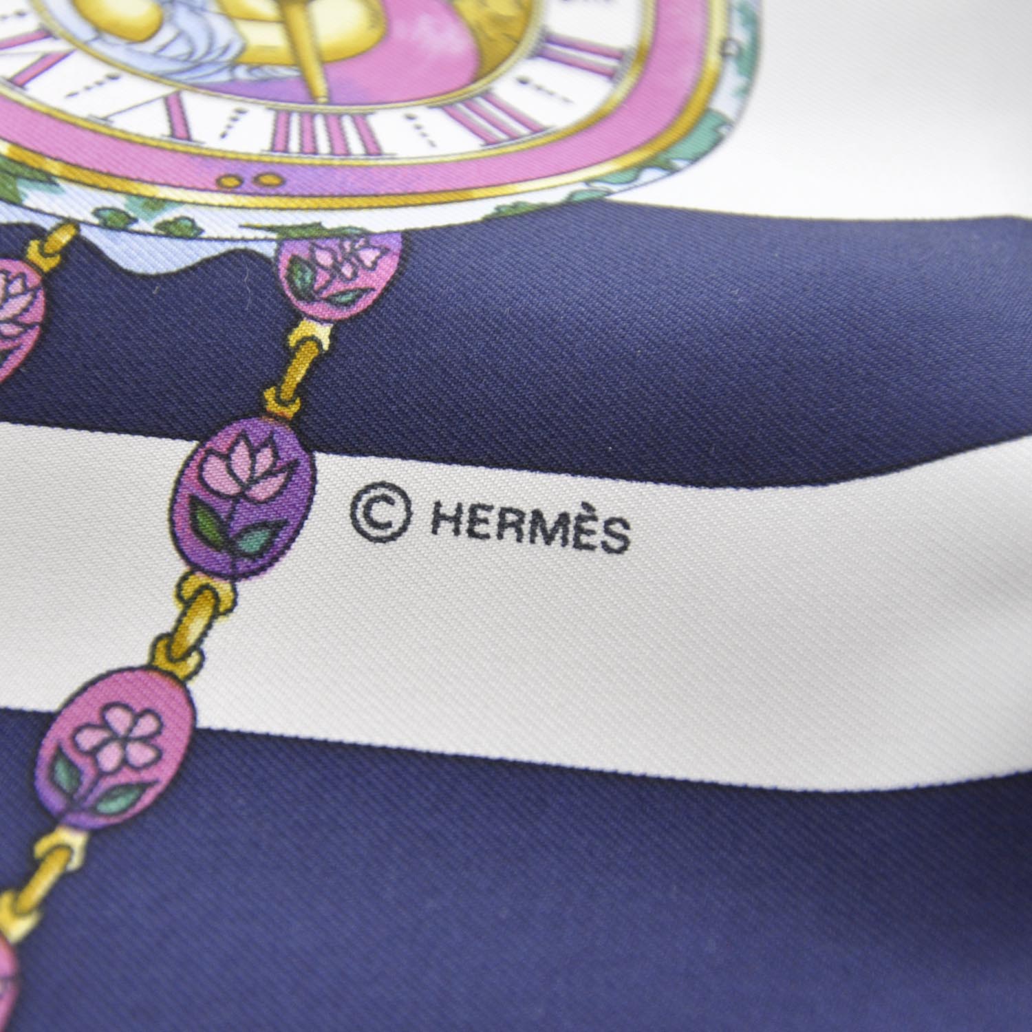 Hermes Silk La Rond des Heures Scarf 90 3 of 4