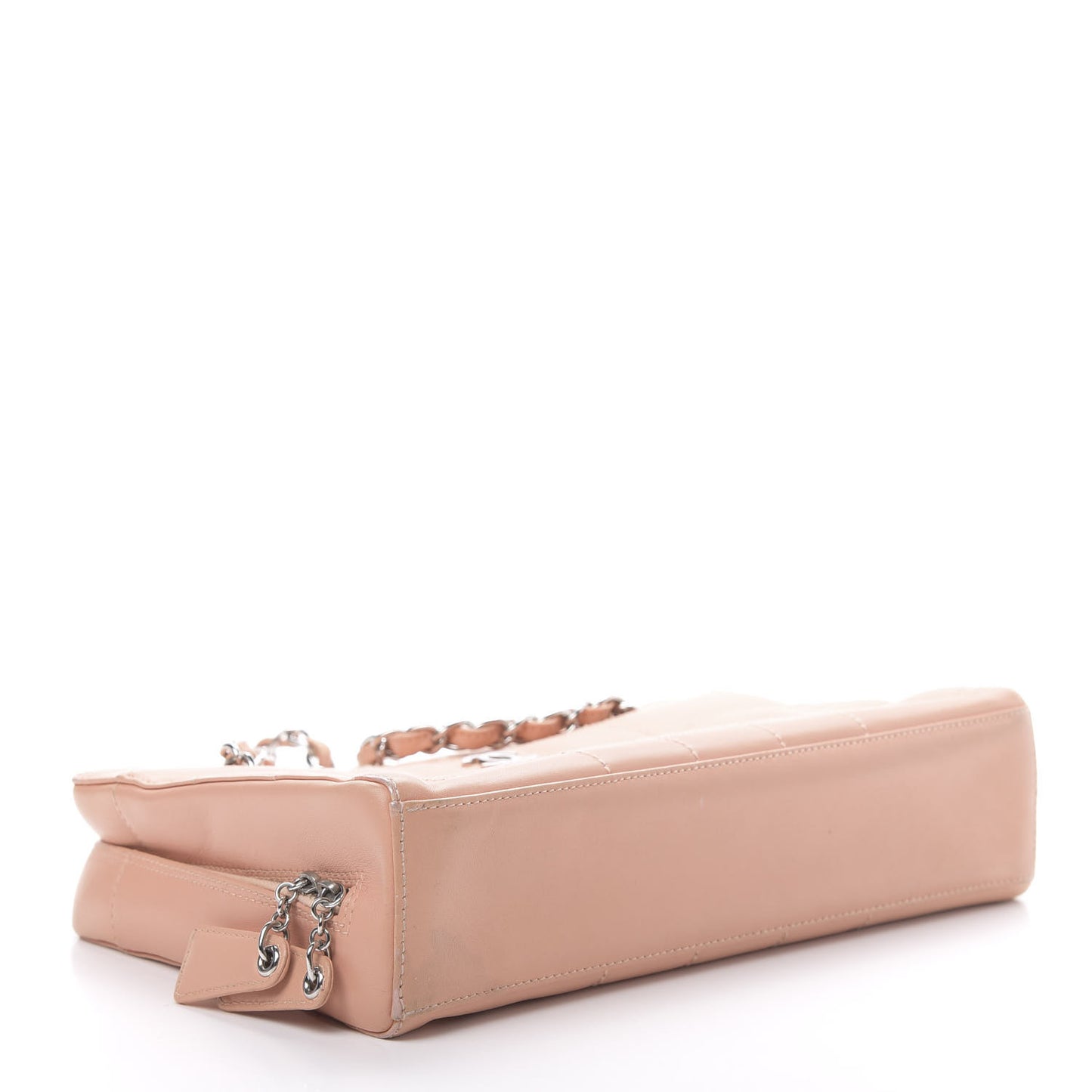 Lambskin Quilted Chocolate Bar Shoulder Bag Pink