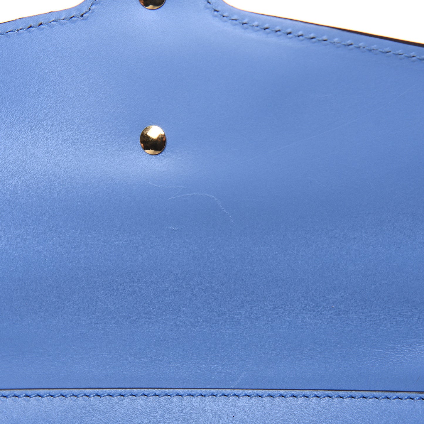 Calfskin Embroidered Medium Sylvie Top Handle Bag Clear Sky Blue