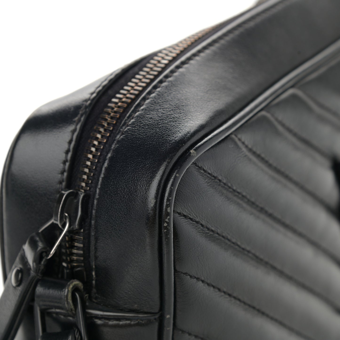 Calfskin Matelasse Monogram Lou Camera Bag Black