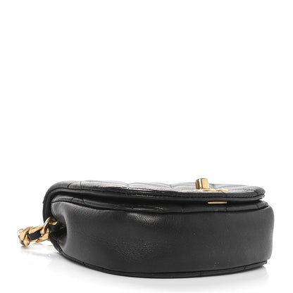 Chanel Calfskin Quilted Mini Coco Mail Clutch with Chain Black 4 of 11