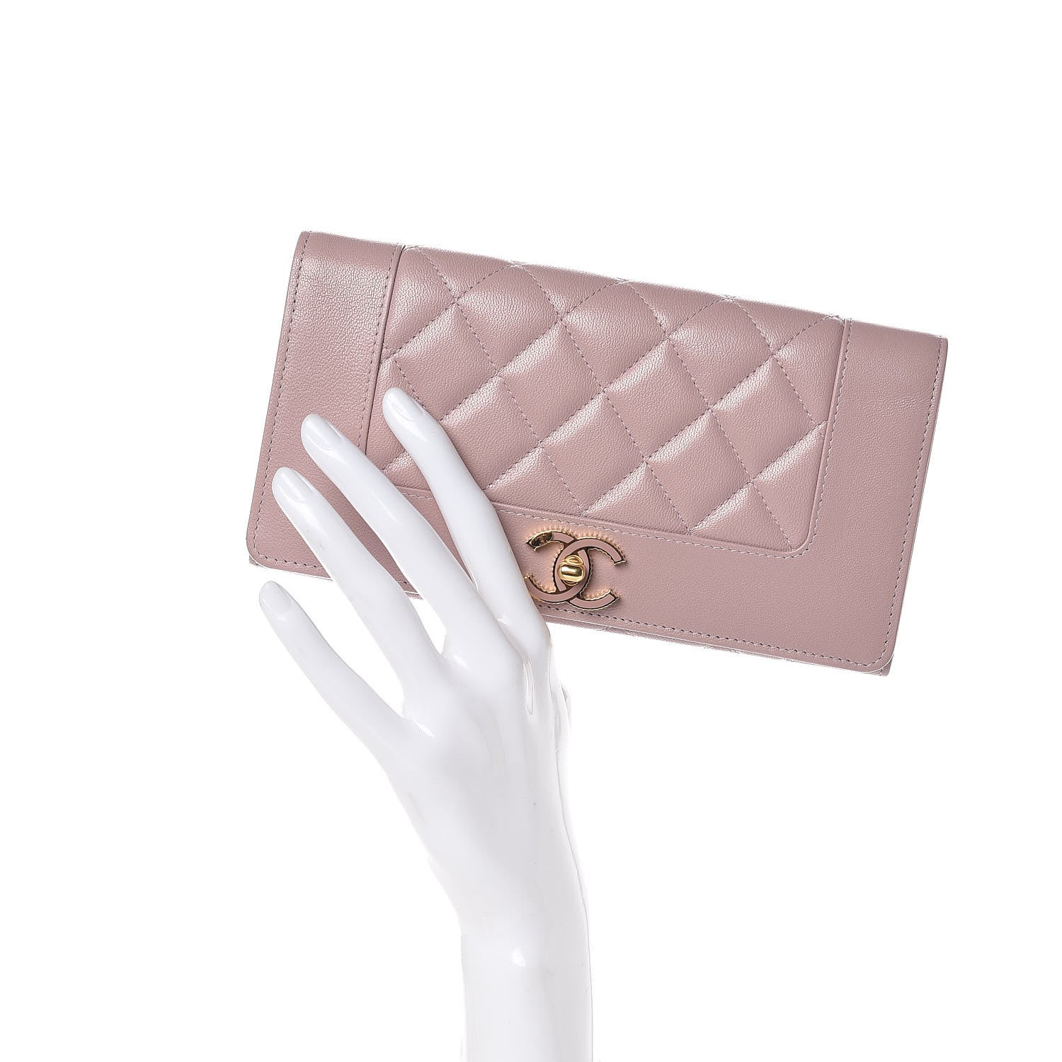 Chanel Sheepskin Quilted Mademoiselle Vintage Flap Wallet Pink 2 of 10
