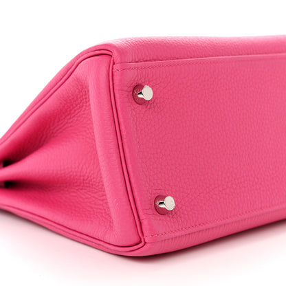 Hermes Togo Kelly Retourne 28 Rose Shocking 9 of 16