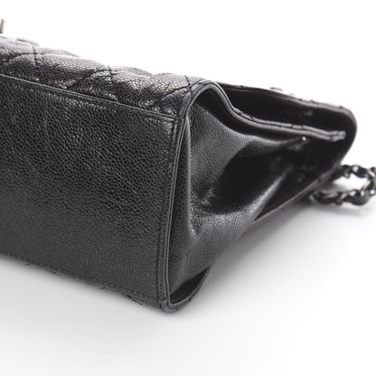 Chanel Crumpled Grained Calfskin Jumbo CC Crave Flap Black 6 of 9