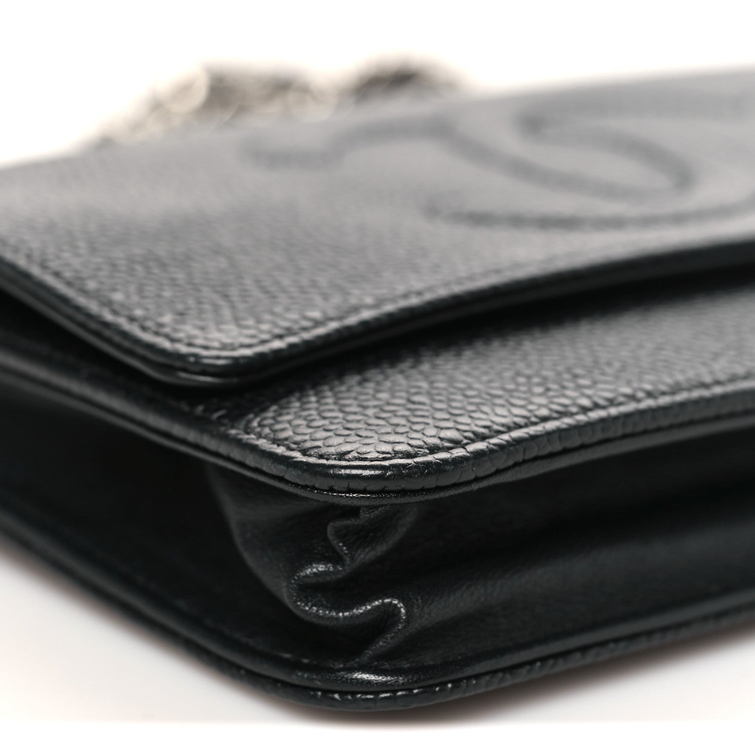 Chanel Caviar Timeless CC Wallet On Chain WOC Black 10 of 11