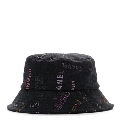 Chanel Denim Mood Cloche Bucket Hat S Black 1 of 8